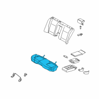 OEM 2007 Infiniti M45 Cushion Assembly Rear Seat Diagram - 88300-EH41B