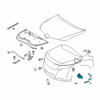 OEM 2009 Toyota Venza Latch Assembly Diagram - 53510-0T022