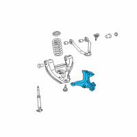 OEM 2000 GMC C3500 Steering Knuckle Assembly Diagram - 18060573