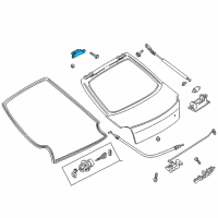 OEM 2003 Kia Spectra Hinge-Lift Gate, LH Diagram - 0K2B163210A