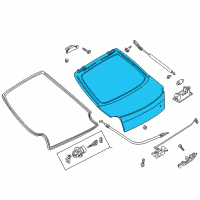 OEM Kia Spectra Lift Gate Assembly Diagram - 0K2DJ62020