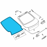 OEM 2001 Kia Spectra Weatherstrip-Back Door Diagram - 0K2B162761C