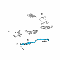 OEM Pontiac Vibe Converter & Pipe Diagram - 88975827