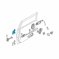 OEM 1993 Dodge Colt Rear Door Upper Hinge Diagram - MB546471