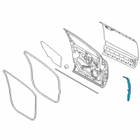 OEM 2022 Lincoln Nautilus Front Weatherstrip Diagram - KA1Z-5820521-A