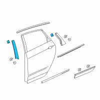 OEM 2018 Cadillac XT5 Front Applique Diagram - 23363735