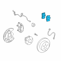 OEM Lexus GS450h Front Disc Brake Pad Kit Diagram - 04465-30500