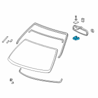 OEM 1995 Honda Accord Cover, Stay *NH220L* (Donnelly) (CLEAR GRAY) Diagram - 76408-SH1-A01ZK