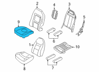 OEM Seat Cushion Pad Diagram - 9C2Z-15632A22-A