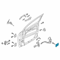 OEM 2020 Hyundai Tucson Door Inside Handle Assembly, Left Diagram - 82610-D3000-ZL5