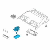 OEM Nissan NV200 Room Lamp Assy-Luggage Diagram - 26490-VW10A