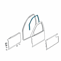 OEM 2003 Saturn L200 Weatherstrip Asm, Front Side Door Window Diagram - 22694708