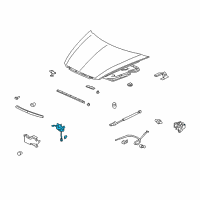 OEM 2005 Acura TL Lock Assembly, Hood Diagram - 74120-SEP-A01