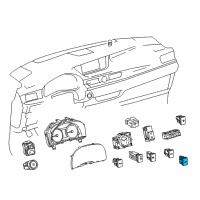 OEM 2015 Lexus ES300h Switch Assembly, Luggage Diagram - 84840-33110
