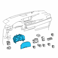 OEM 2013 Lexus ES350 Meter Assy, Combination Diagram - 83800-33M50