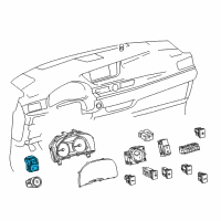 OEM 2013 Lexus ES350 Switch, Outer Mirror Diagram - 84872-33020