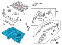 OEM 2021 BMW 228i xDrive Gran Coupe FLOOR PANEL, REAR Diagram - 41-00-7-955-514