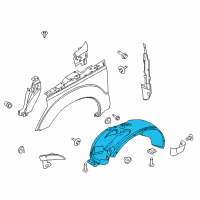 OEM Ford Fender Liner Diagram - BC3Z-16055-A