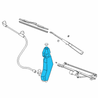 OEM 2001 GMC Savana 2500 Washer Reservoir Diagram - 22144433