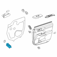 OEM 2016 Toyota Highlander Window Switch Diagram - 84040-0E040