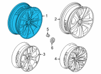 OEM 2021 Acura TLX Wheel Assembly (18X8J) Diagram - 42800-TGV-A30