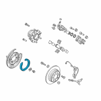 OEM 2018 Kia Optima Rear Parking Brake Shoe & Lining Kit Diagram - 583053SA30