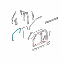 OEM 2009 Chevrolet Colorado Weatherstrip On Body Diagram - 19210208