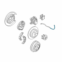 OEM 2000 Cadillac Catera Hose, Rear Brake Diagram - 90445758