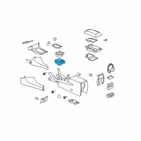OEM 2009 Saturn Aura Holder Asm-Front Floor Cup *Neutral L Diagram - 25817259