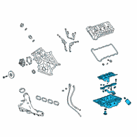 OEM Cadillac Oil Pan Diagram - 12700106