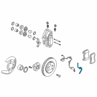 OEM 2008 Acura TL Hose Set, Right Front Brake Diagram - 01464-SEP-A50