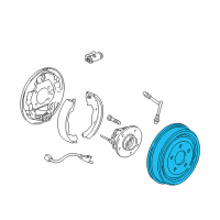 OEM 2003 Saturn Vue Drum Asm, Rear Brake Diagram - 10306594