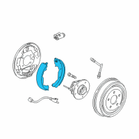 OEM 2006 Pontiac Torrent Shoe Kit, Rear Brake Diagram - 21990465