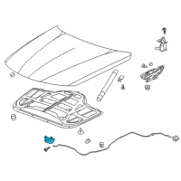 OEM 2016 Chevrolet Cruze LATCH ASM-HOOD PRIM & SECD Diagram - 13539016