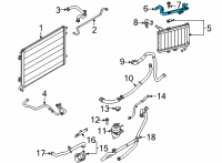 OEM 2020 Ford Mustang Auxiliary Cooler Mount Bracket Diagram - KR3Z-8A193-A