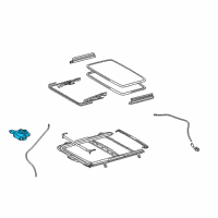 OEM 2012 Lexus RX350 Gear Sub-Assy, Sliding Roof Drive Diagram - 63260-0E020