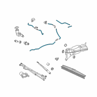OEM 2015 Toyota Yaris Washer Nozzle Tube Diagram - 90099-33080