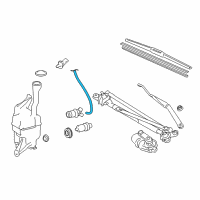 OEM Toyota Camry Washer Hose Diagram - 85374-06160