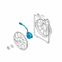 OEM 2012 Hyundai Veracruz Motor-Condensor Cooling Fan Diagram - 97786-3J100