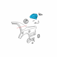 OEM 1997 Ford Crown Victoria Fuel Pocket Diagram - 1W7Z-5427936-AA