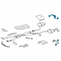 OEM 2020 Lexus GS F Bracket Sub-Assembly, Exhaust Pipe Diagram - 17508-38160