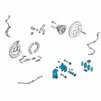 OEM 2010 Kia Forte Rear Wheel Brake Assembly, Left Diagram - 582101M300