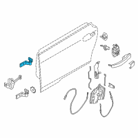 OEM 2018 BMW i3s Right Upper Front Door Hinge Diagram - 51-81-7-266-680