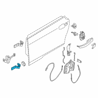 OEM 2018 BMW i3s Right Lower Front Door Hinge Diagram - 51-81-7-266-676