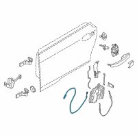 OEM 2015 BMW i3 Bowden Cable, Inside Door Opener Front Diagram - 51-21-7-290-869