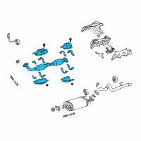 OEM 2010 Toyota 4Runner Front Pipe Diagram - 17410-75631