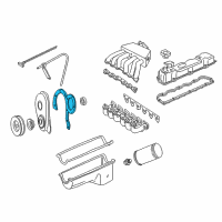 OEM 1986 Ford Bronco Front Cover Gasket Diagram - E6TZ6020B