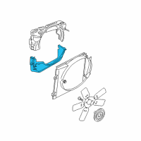 OEM 1999 Dodge Dakota SHROUD-Fan Diagram - 52029185AC