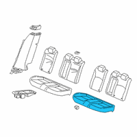 OEM Honda Civic Pad Complete, Rear Cushion Diagram - 82137-TGH-A01