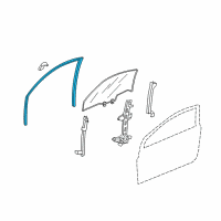 OEM Honda Channel, Right Front Door Run Diagram - 72235-SVA-A01